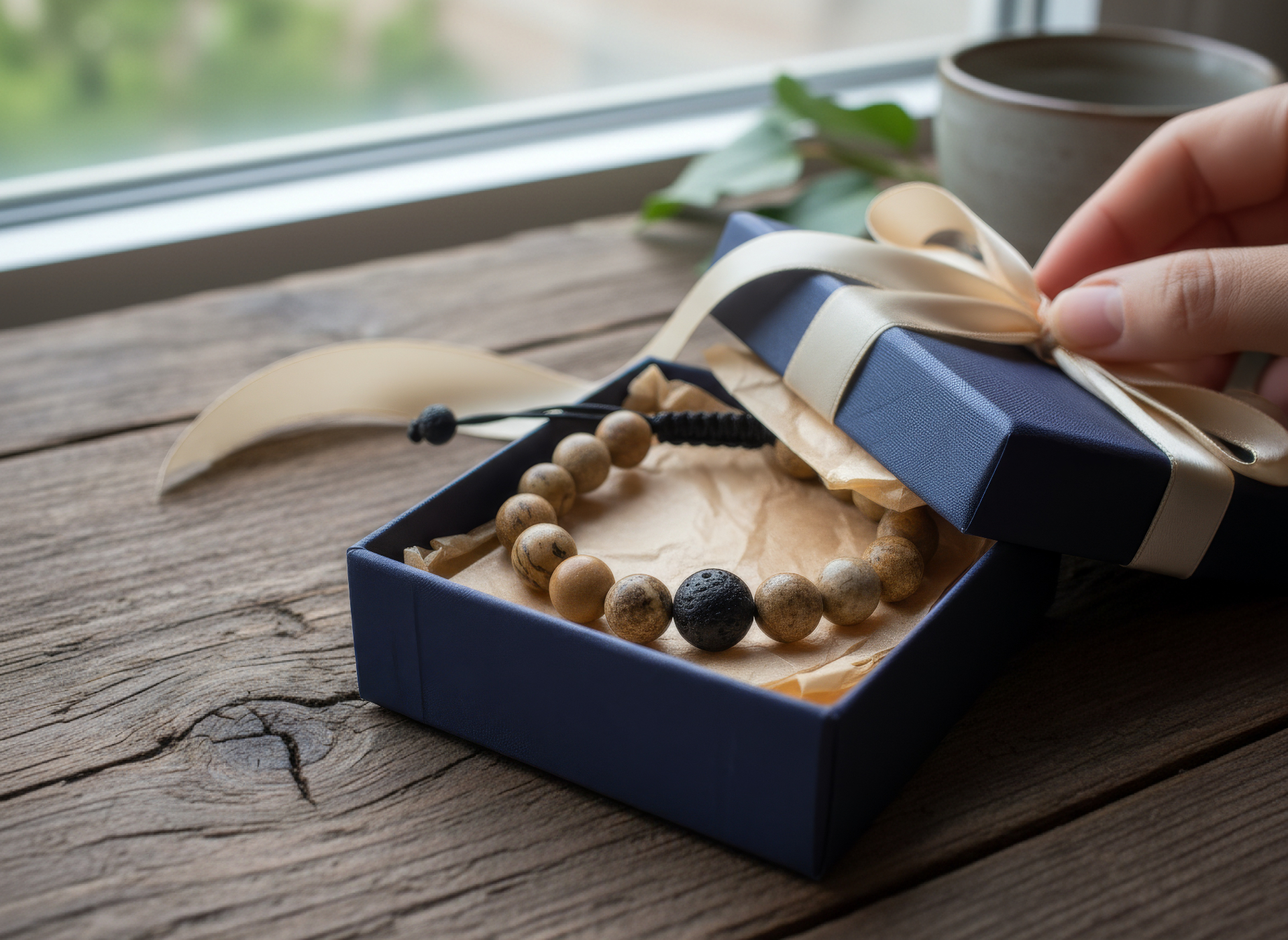 Bracelet in gift box mockup example